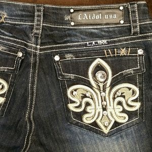 L.A. Idol BOOT cut👢Boho💎Fleur-de-lis💎9 x 34-1/2